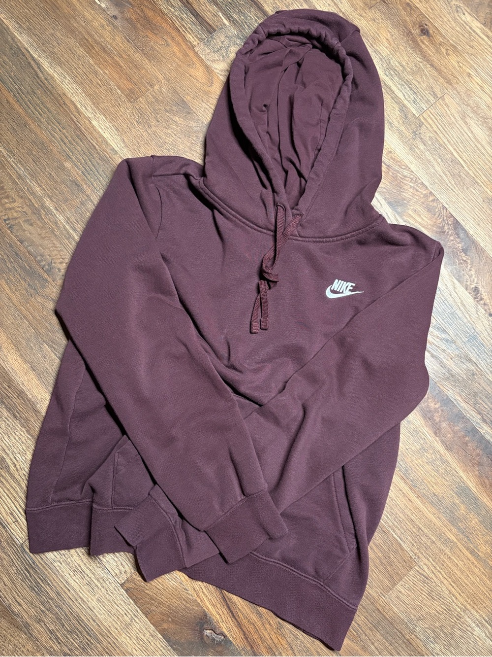 Nike Women’s Burgundy Hoodie with White Logo